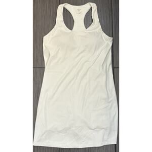 Calia Womens Energize Exercise Dress White Sleeveless Solid WAX15035 Medium